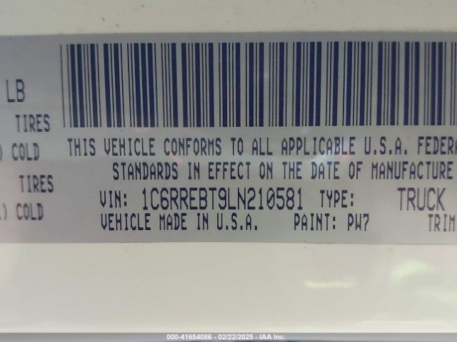1C6RREBT9LN210581 RAM 1500