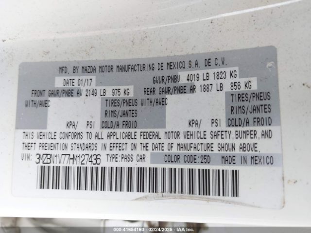 3MZBN1V77HM127436 Mazda Mazda3 Touring