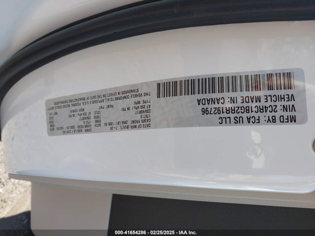 2C4RC1BG2RR192796 Chrysler Pacifica Touring L