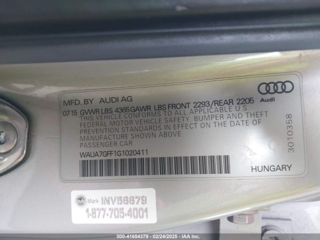 2016 AUDI A3 WAUA7GFF1G1020411 Photo 8