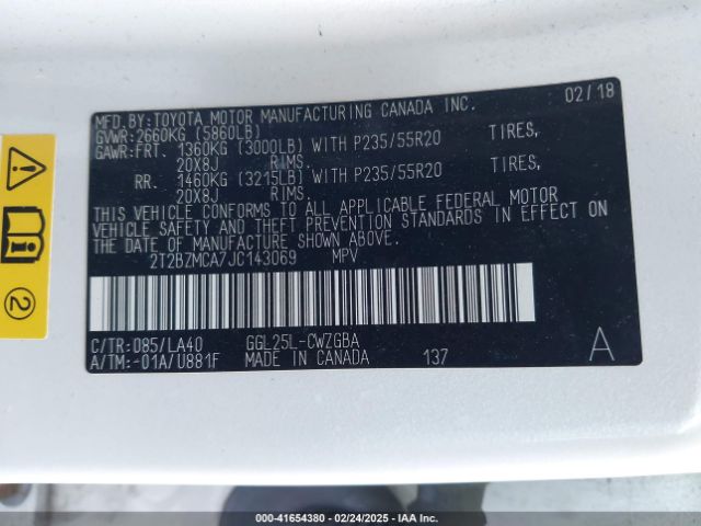 2T2BZMCA7JC143069 Lexus RX 350