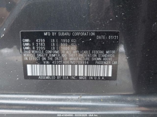 4S3GTAB67M3709994 Subaru Impreza 5-door