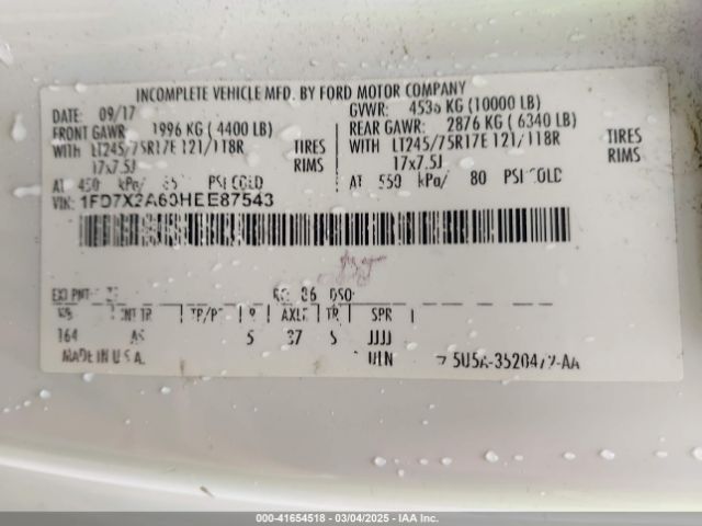 1FD7X2A60HEE87543 Ford F-250 Xl