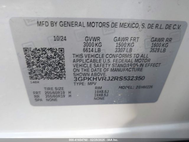 3GPKHVRJ2RS532350 Honda Prologue Ex