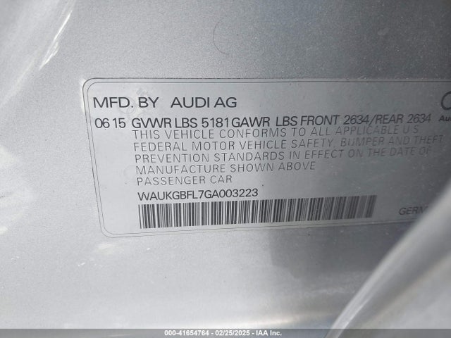 2016 AUDI S4 WAUKGBFL7GA003223 Photo 8