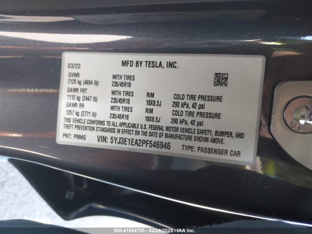 2023 TESLA MODEL 3 5YJ3E1EA2PF546946 Photo 8