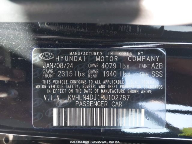 KMHLN4DJ1RU102787 Hyundai Elantra Hybrid Limited