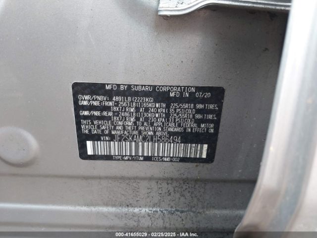 JF2SKAMC2LH586494 Subaru Forester Sport