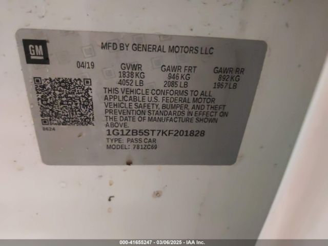 1G1ZB5ST7KF201828 Chevrolet Malibu 1ls