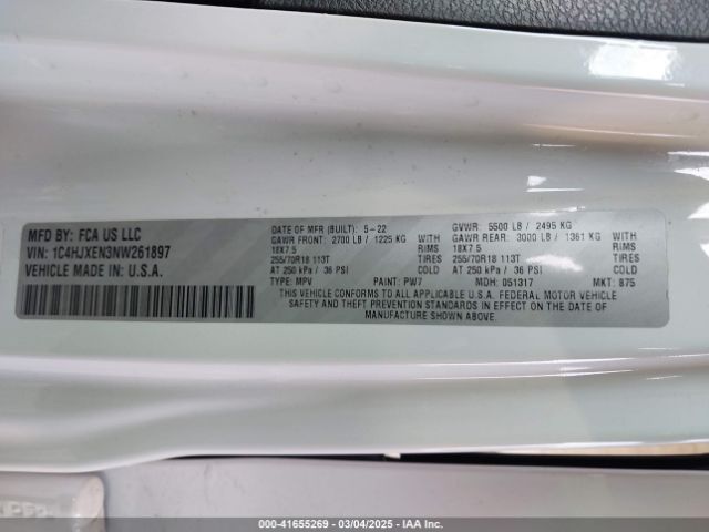 2022 JEEP WRANGLER UNLIMITED 1C4HJXEN3NW261897 Photo 8