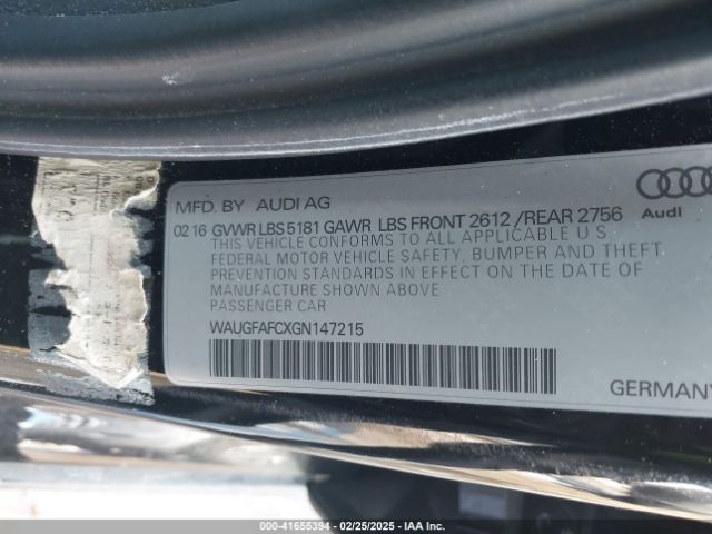 WAUGFAFCXGN147215 Audi A6 2.0t Premium Plus