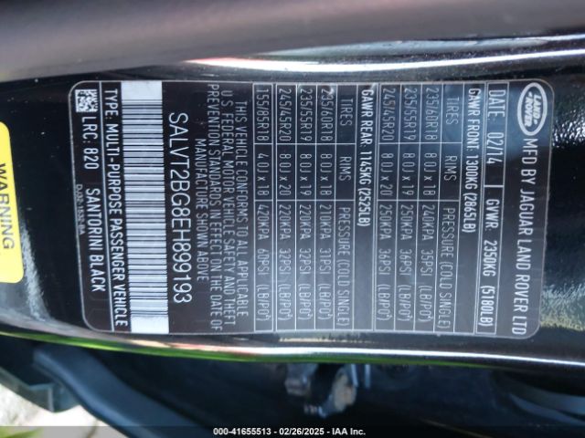 SALVT2BG8EH899193 Land Rover Range Rover Evoque Dynamic