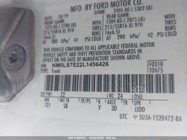 NM0LS7E22L1456426 Ford Transit Connect Xl Cargo Van