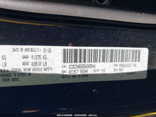 2C3CDXBG5GH205540 Dodge Charger Se