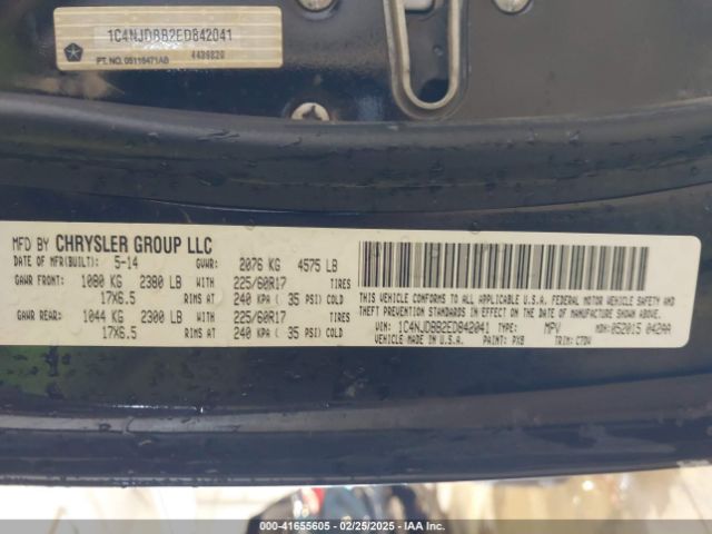 1C4NJDBB2ED842041 Jeep Compass Sport