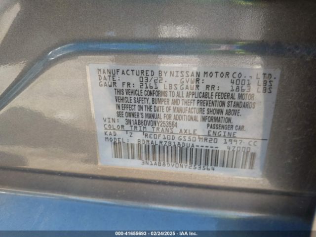 2022 NISSAN SENTRA 3N1AB8DV0NY253564 Photo 8