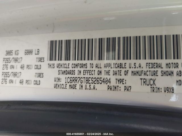 1C6RR7GT8ES265404 RAM 1500 Slt