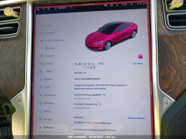 2016 TESLA MODEL S 5YJSA1E28GF169457 Photo 6