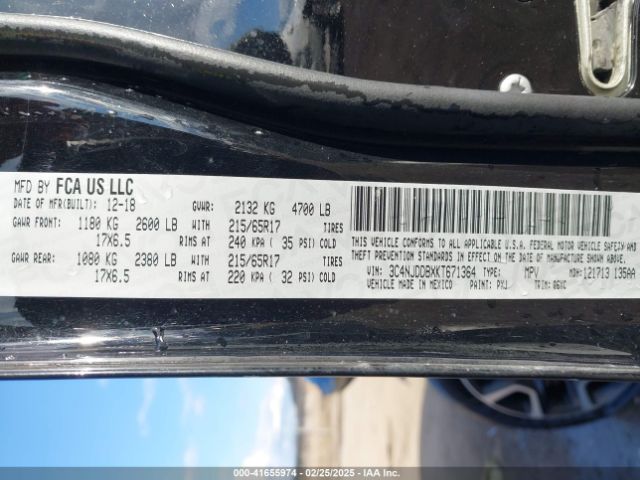 3C4NJDDBXKT671364 Jeep Compass Trailhawk 4x4