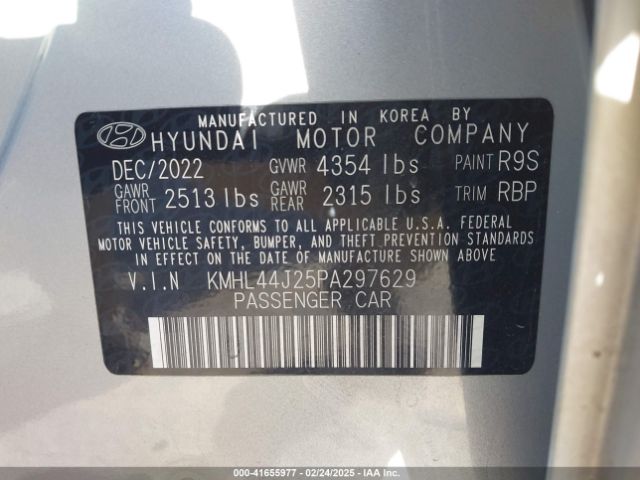 KMHL44J25PA297629 Hyundai Sonata Sel Plus