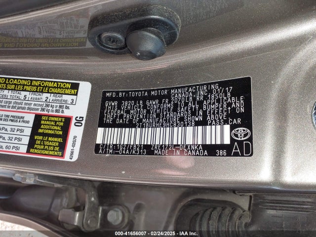 Toyota COROLLA LE 2017 2T1BURHE9HC830138 Image 9