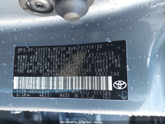 5YFT4MCE7RP202093 Toyota Corolla Xse