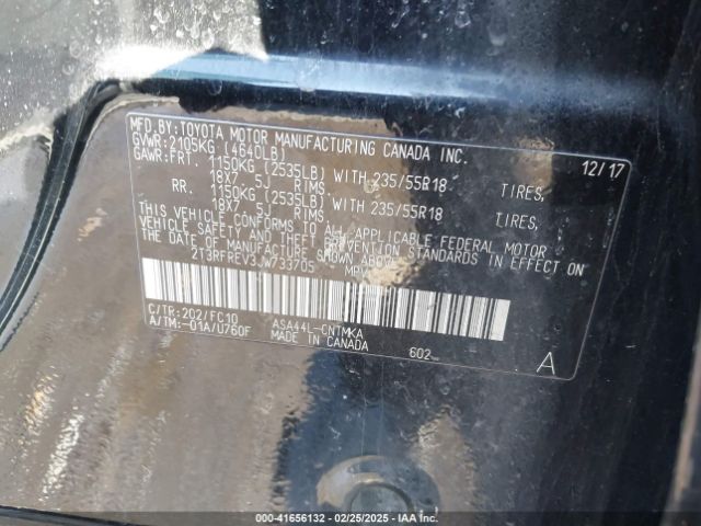 2T3RFREV3JW733705 Toyota Rav4 Adventure/xle