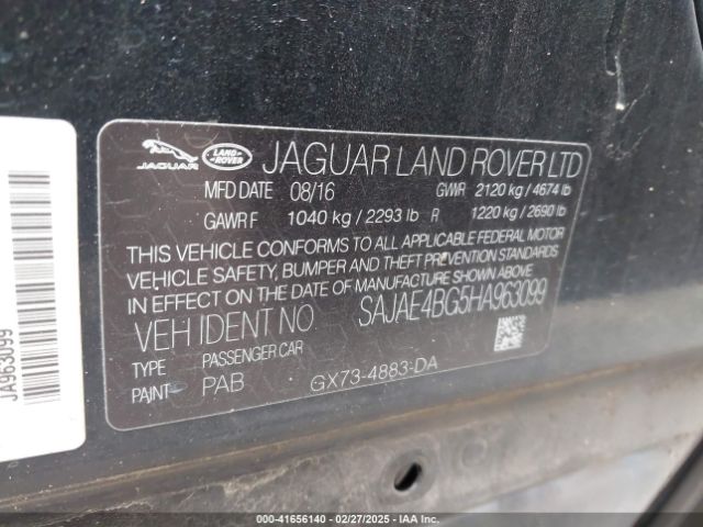 SAJAE4BG5HA963099 Jaguar Xe 25t Prestige