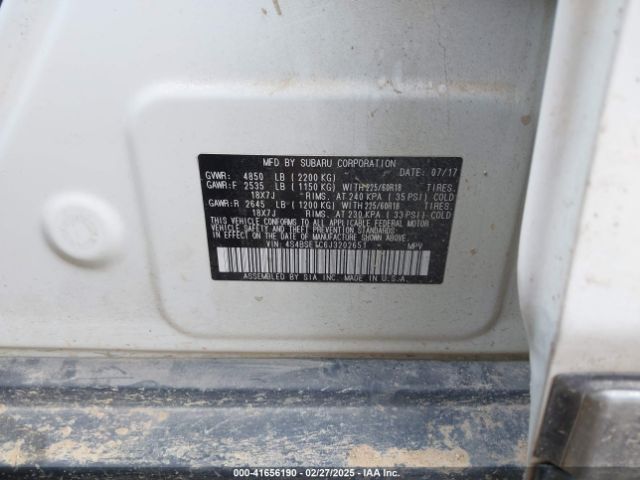 4S4BSETC6J3202651 Subaru Outback 3.6r Touring