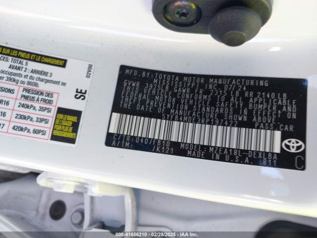 2024 TOYOTA COROLLA 5YFB4MDE3RP197422 Photo 8