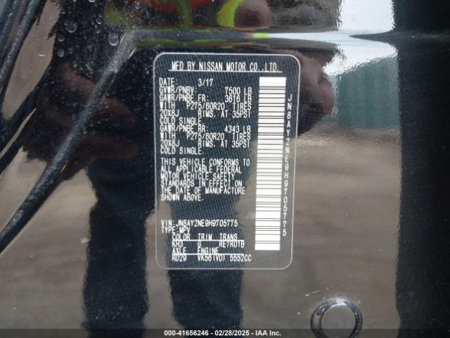 JN8AY2NE9H9705775 Nissan Armada Platinum