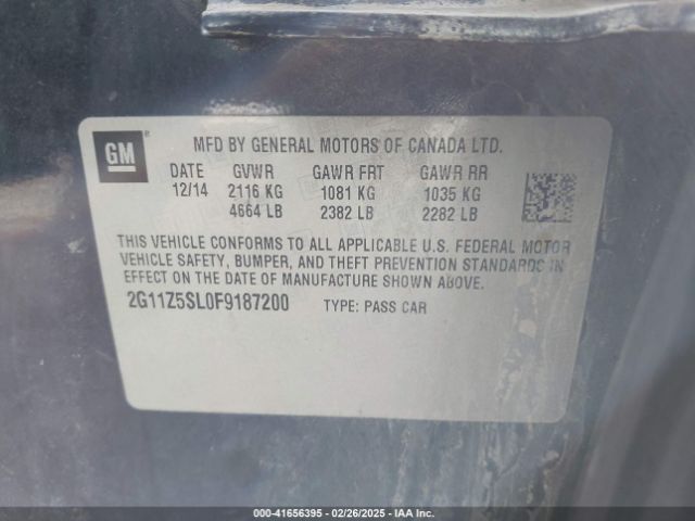 2G11Z5SL0F9187200 Chevrolet IMPALA LS