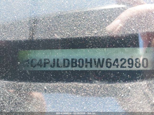 1C4PJLDB0HW642980 Jeep Cherokee High Altitude Fwd