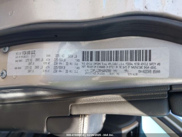1C4PJLDB0HW642980 Jeep Cherokee High Altitude Fwd