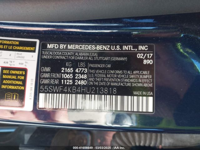 55SWF4KB4HU213818 Mercedes-Benz C 300 4matic/luxury 4matic/sport 4matic