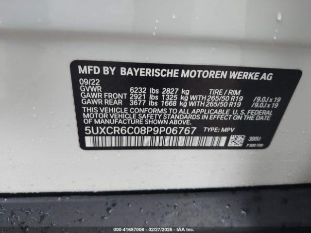 5UXCR6C08P9P06767 BMW X5