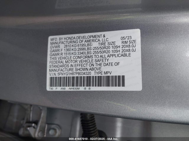Honda Pilot Awd Elite 2023 5FNYG1H87PB034320 Image 9