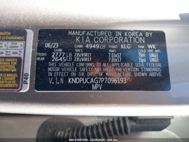 KNDPUCAG7P7096193 KIA Sportage Hybrid Lx