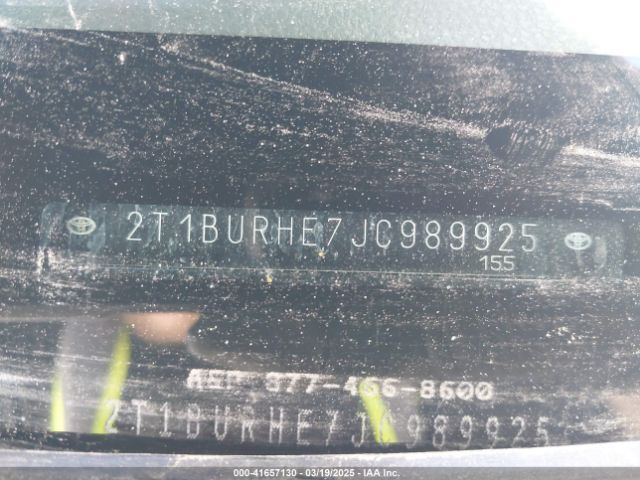 2T1BURHE7JC989925 Toyota Corolla L/le/xle/se/xse