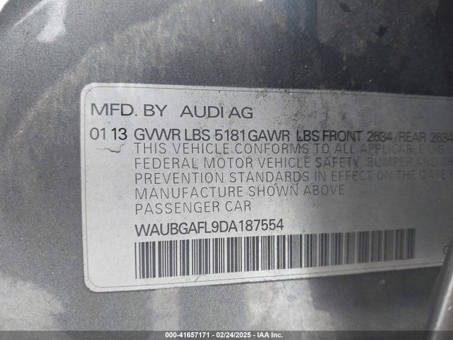 2013 AUDI S4 WAUBGAFL9DA187554 Photo 8