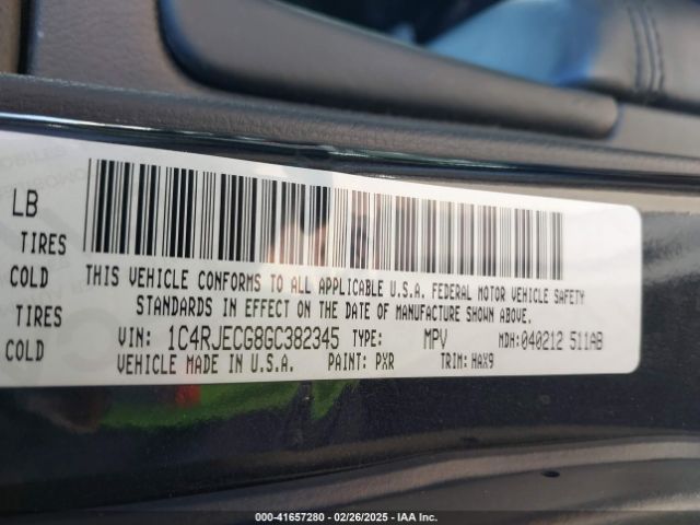 1C4RJECG8GC382345 Jeep Grand Cherokee High Altitude