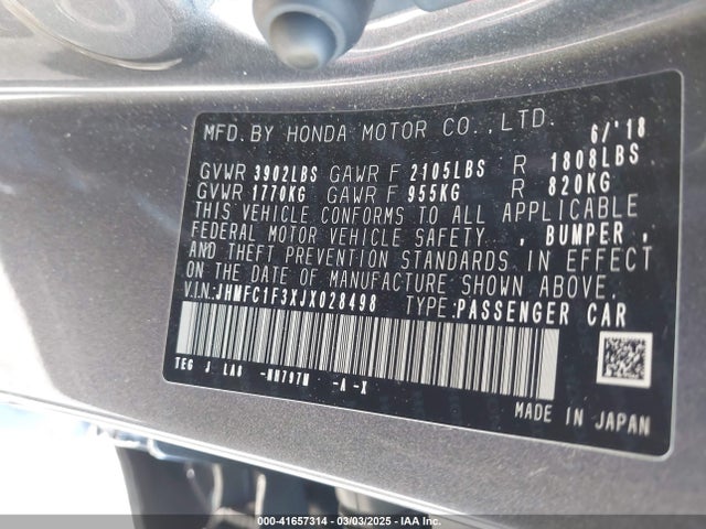 JHMFC1F3XJX028498 Honda Civic Ex-t