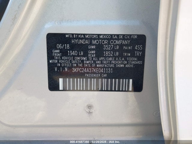 3KPC24A37KE041131 Hyundai ACCENT SE