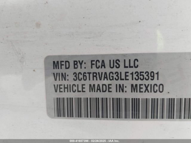 3C6TRVAG3LE135391 RAM Promaster 1500