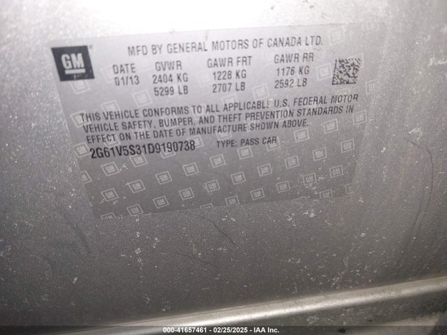 2013 CADILLAC XTS 2G61V5S31D9190738 Photo 8