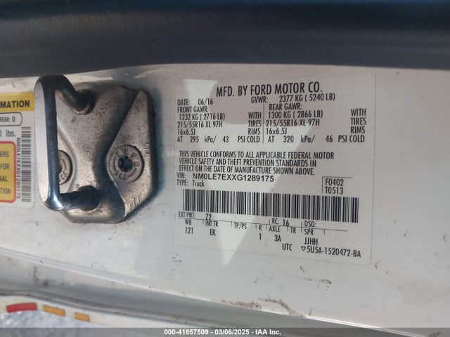 NM0LE7EXXG1289175 Ford Transit Connect Xl