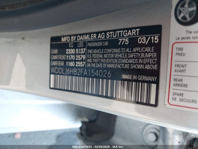 WDDLJ6HB2FA154026 Mercedes-Benz Cls 400 4matic
