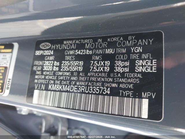 KM8KM4DE3RU335734 Hyundai IONIQ 5 SE