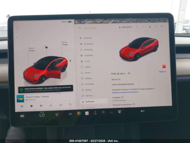 5YJ3E1EA9PF452238 Tesla Model 3 Rear-wheel Drive