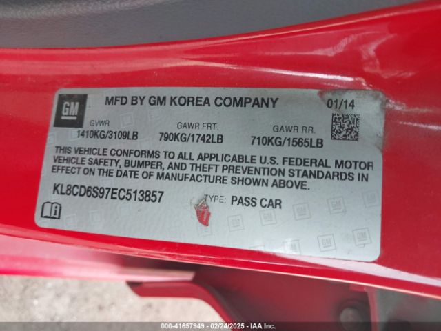 KL8CD6S97EC513857 Chevrolet Spark 1lt Auto